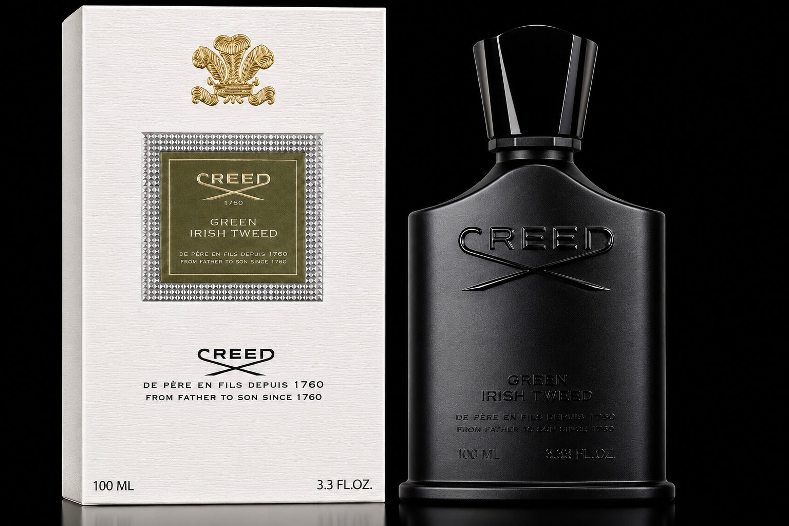 Creed Green Irish Tweed Eau de Parfum Spray for Men 3.3 oz / 100ml – Luxury Fresh Woody Fragrance