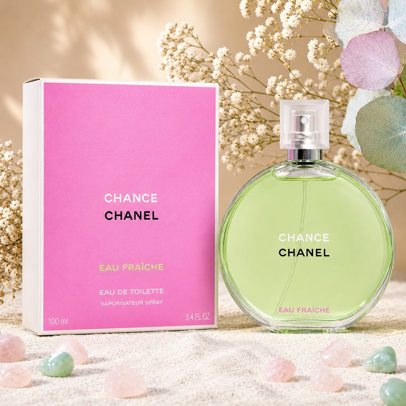 CHANEL Chance Eau Fraîche Eau de Toilette Spray for Women 3.4 oz / 100ml – Fresh Citrus Floral Fragrance